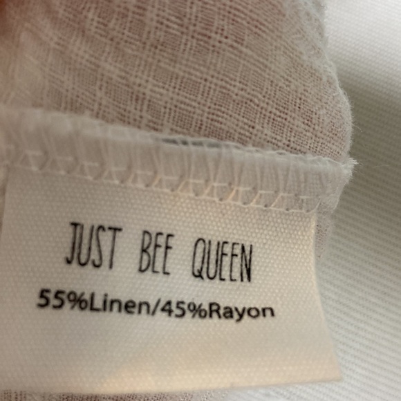 Just BEE Queen NWT Valentina Puckered Ivory Linen Long Sleeve Wrap Top Artisan - Picture 13 of 16